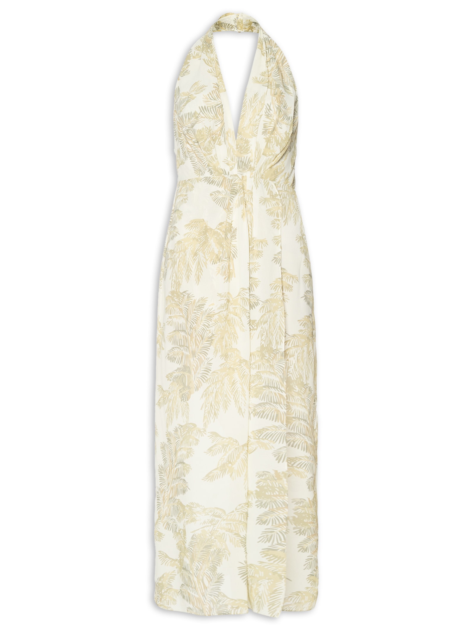 Vestido Midi Folhagem Plumes Verde Animale