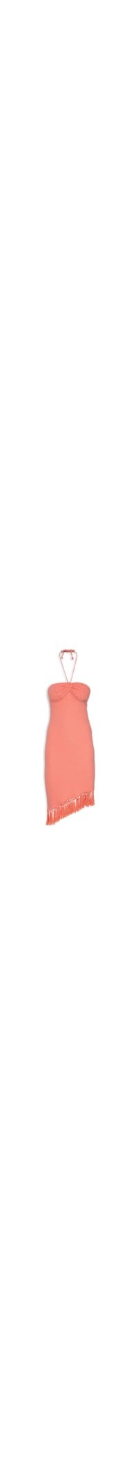 Vestido Midi Franjas - Laranja