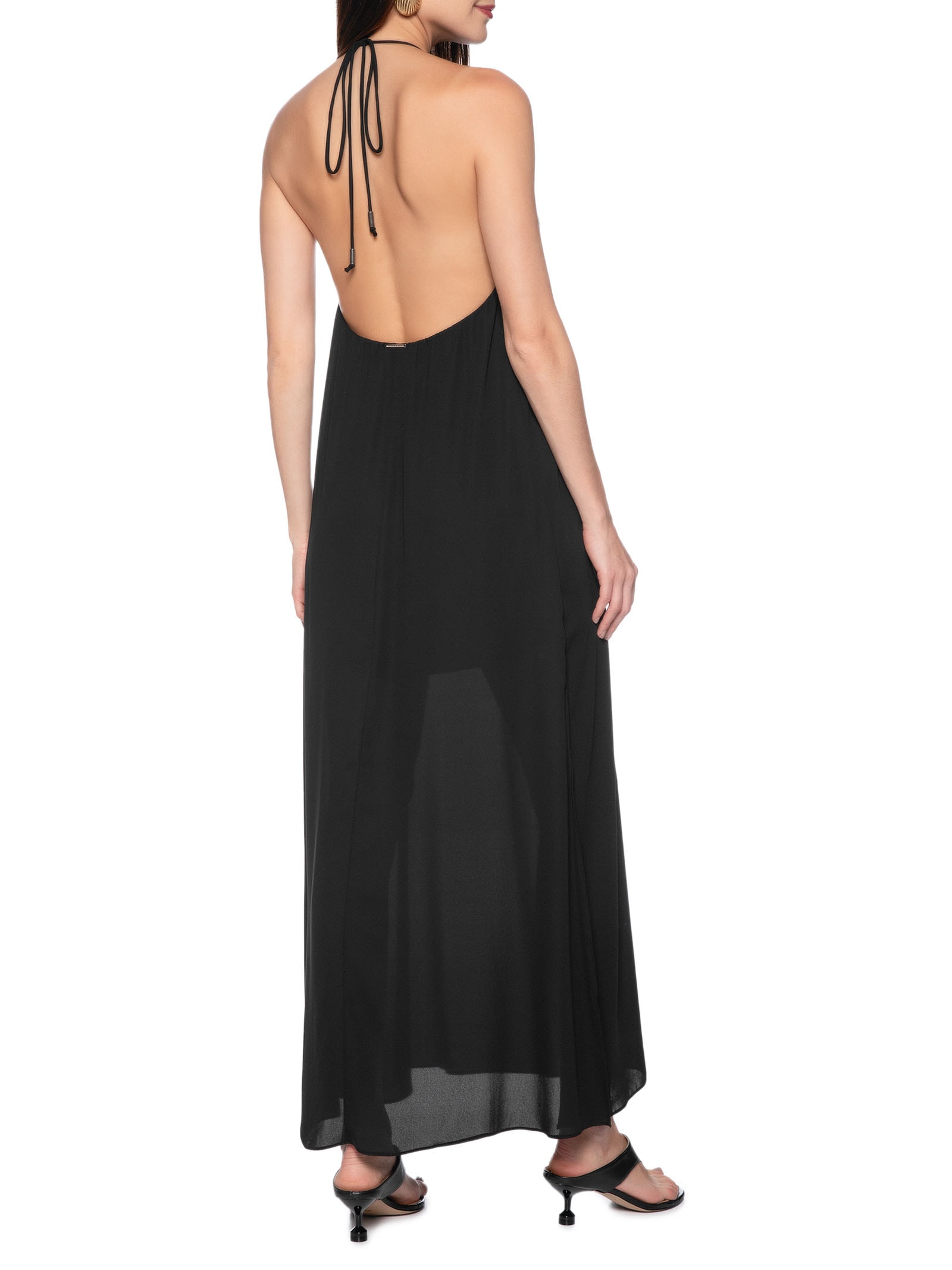 Vestido Midi Frente Única Preto My Favorite Things