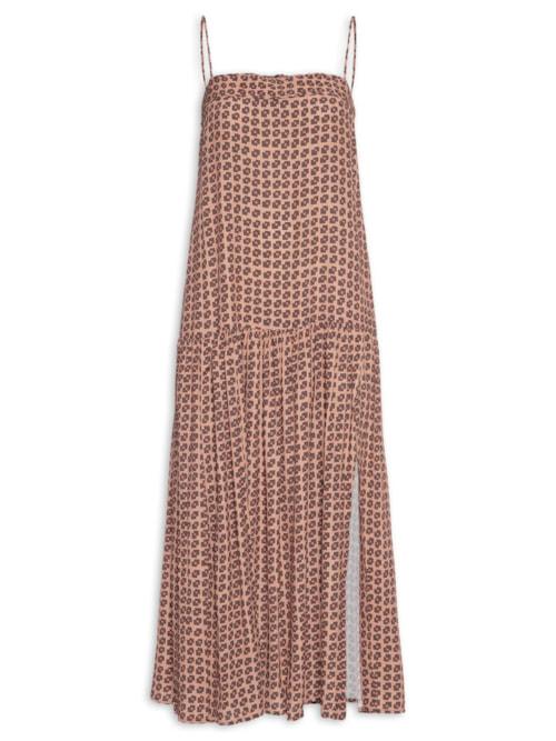 Vestido Midi Geo Flow Bronze - Rosa