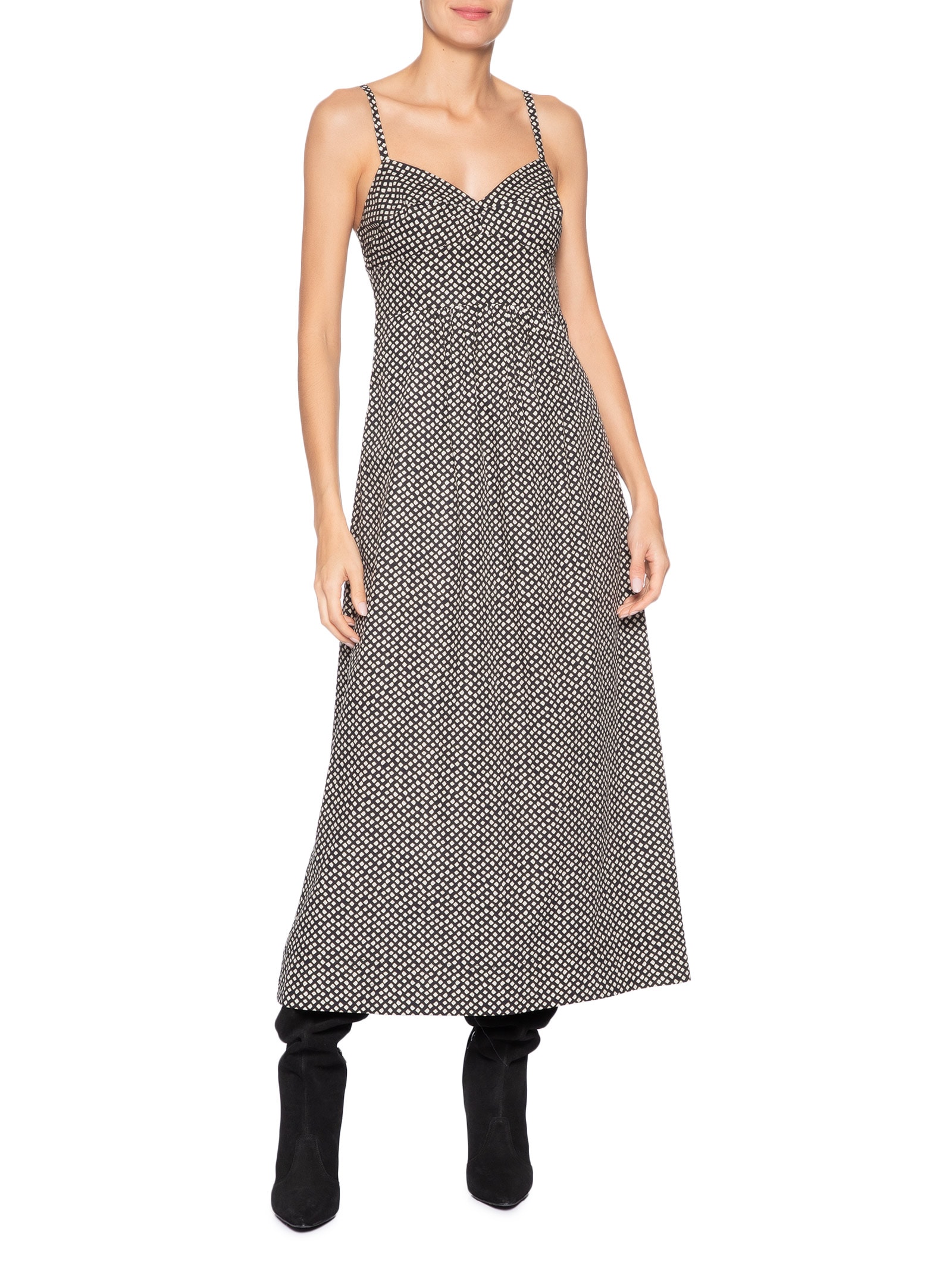 Vestido Midi Geo Starlight Preto Animale