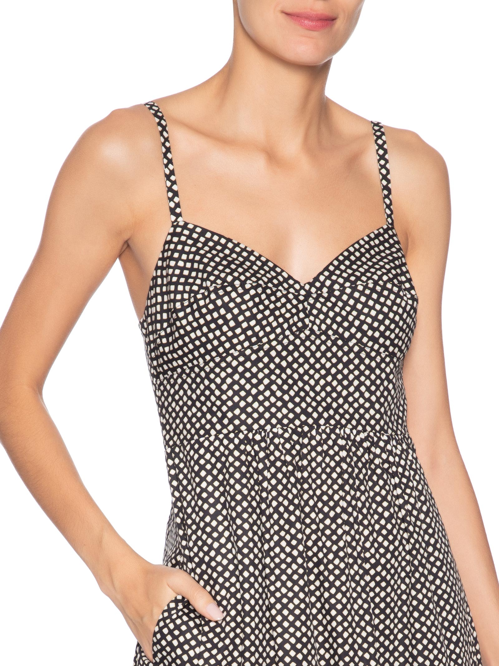 Vestido Midi Geo Starlight Preto Animale