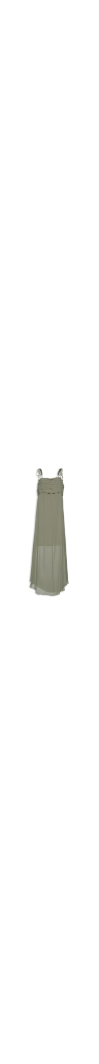 Vestido Midi GGT Busto Pregas A Fio - Verde