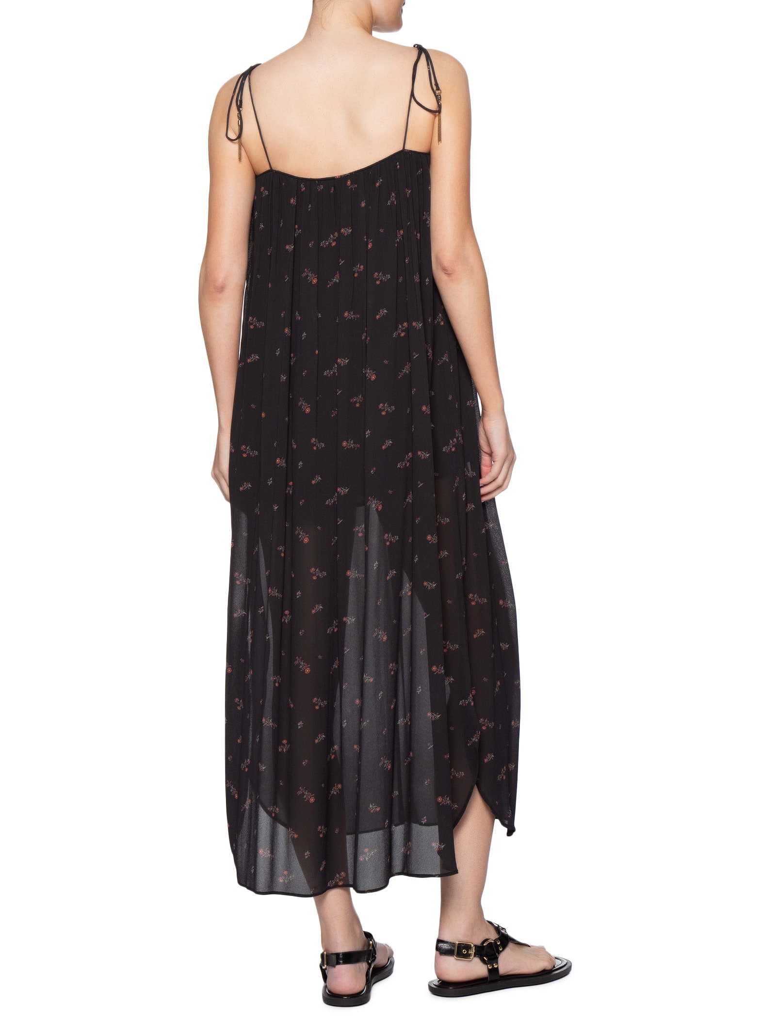 Vestido Midi GGT Estampa Lily Preto Maria Filó