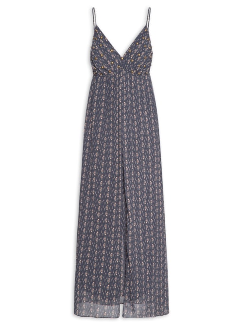 Vestido Midi GGT Estampa Tiny – Azul