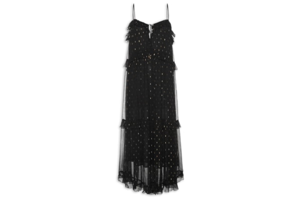 Vestido Midi GGT Lurex - Preto