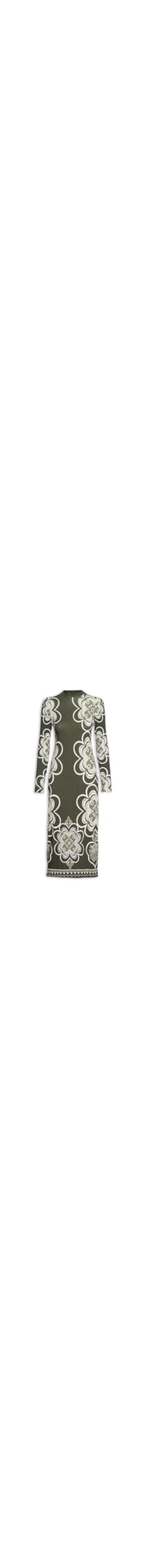 Vestido Midi Gráfico Místico - Verde