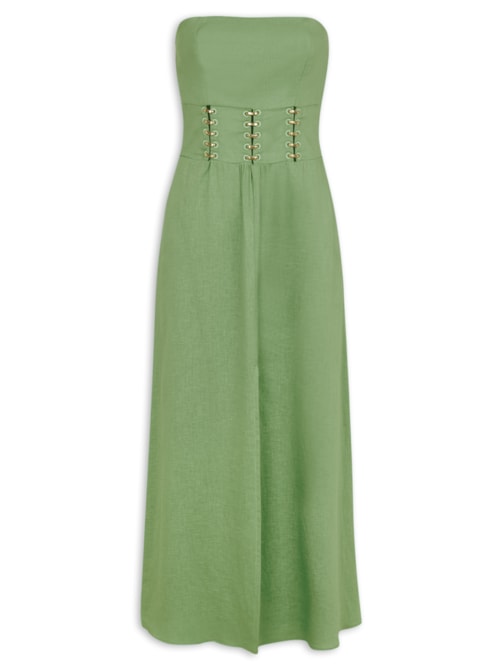 Vestido Midi Greta Detalhe – Verde