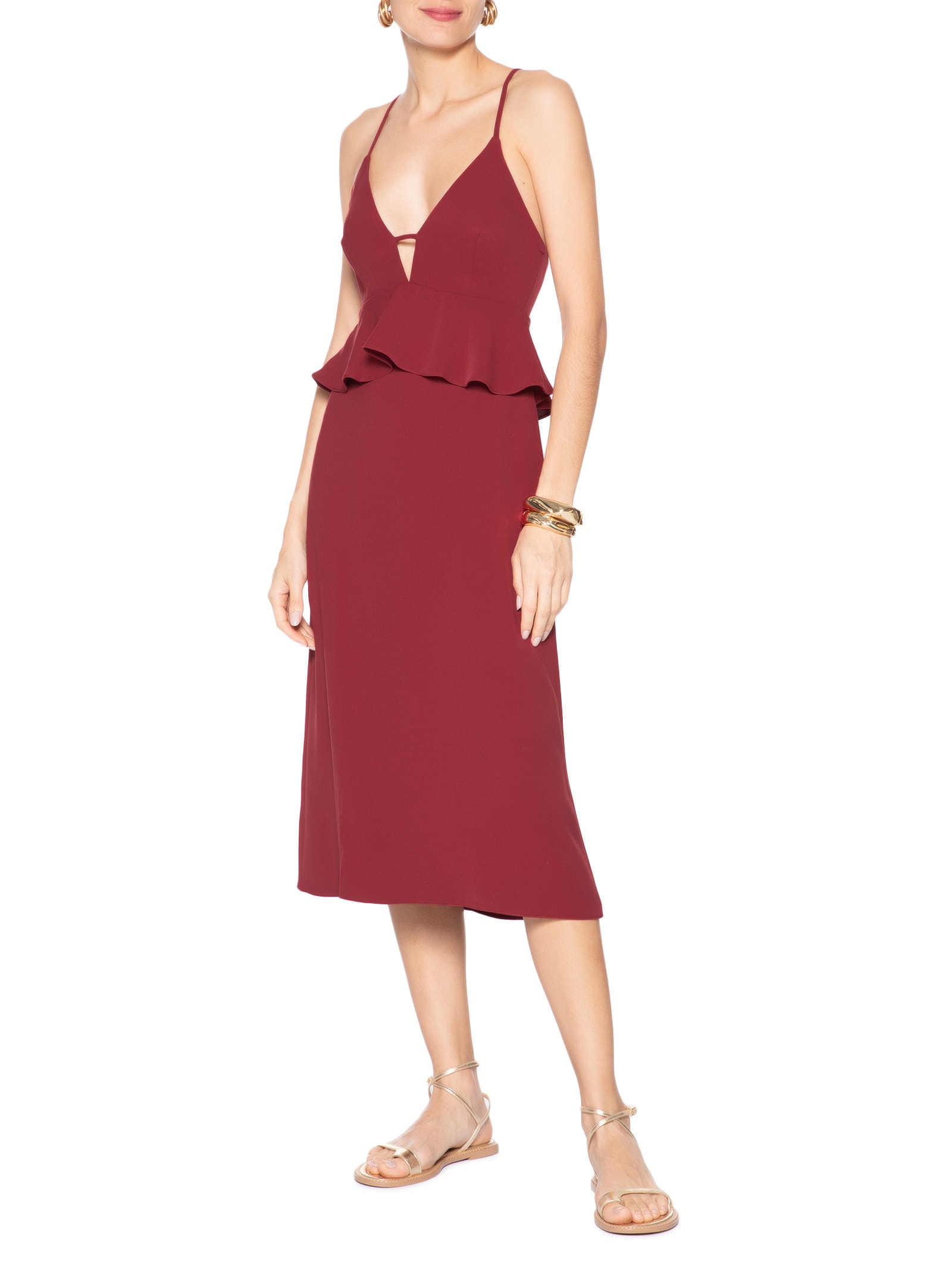 Vestido Midi Iara Vermelho Le Lis