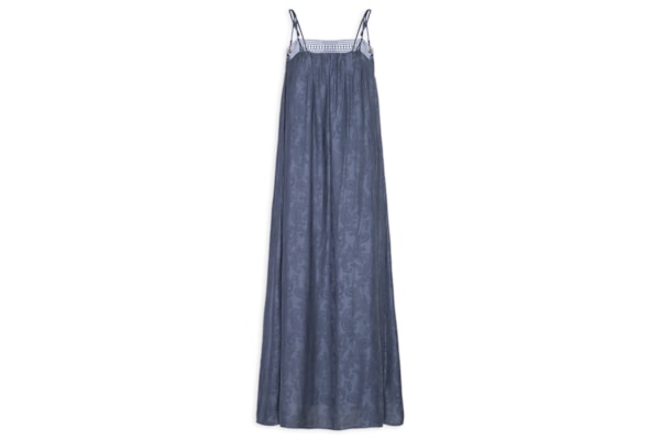Vestido Midi Jacquard Cachemiere - Azul