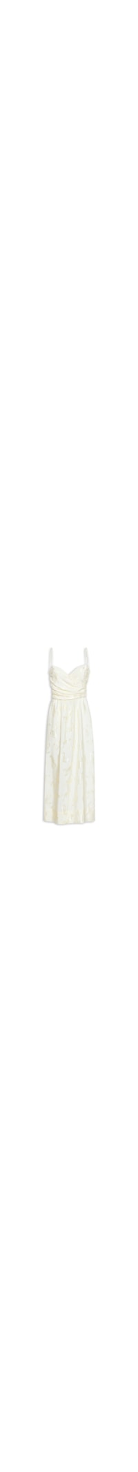 Vestido Midi Jacquard Concha Do Mar - Off White