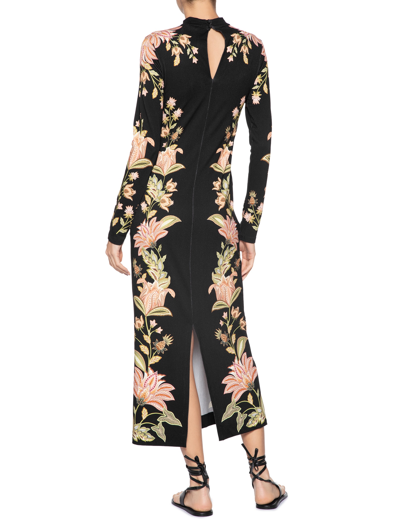 Vestido Midi Jamile Preto Farm