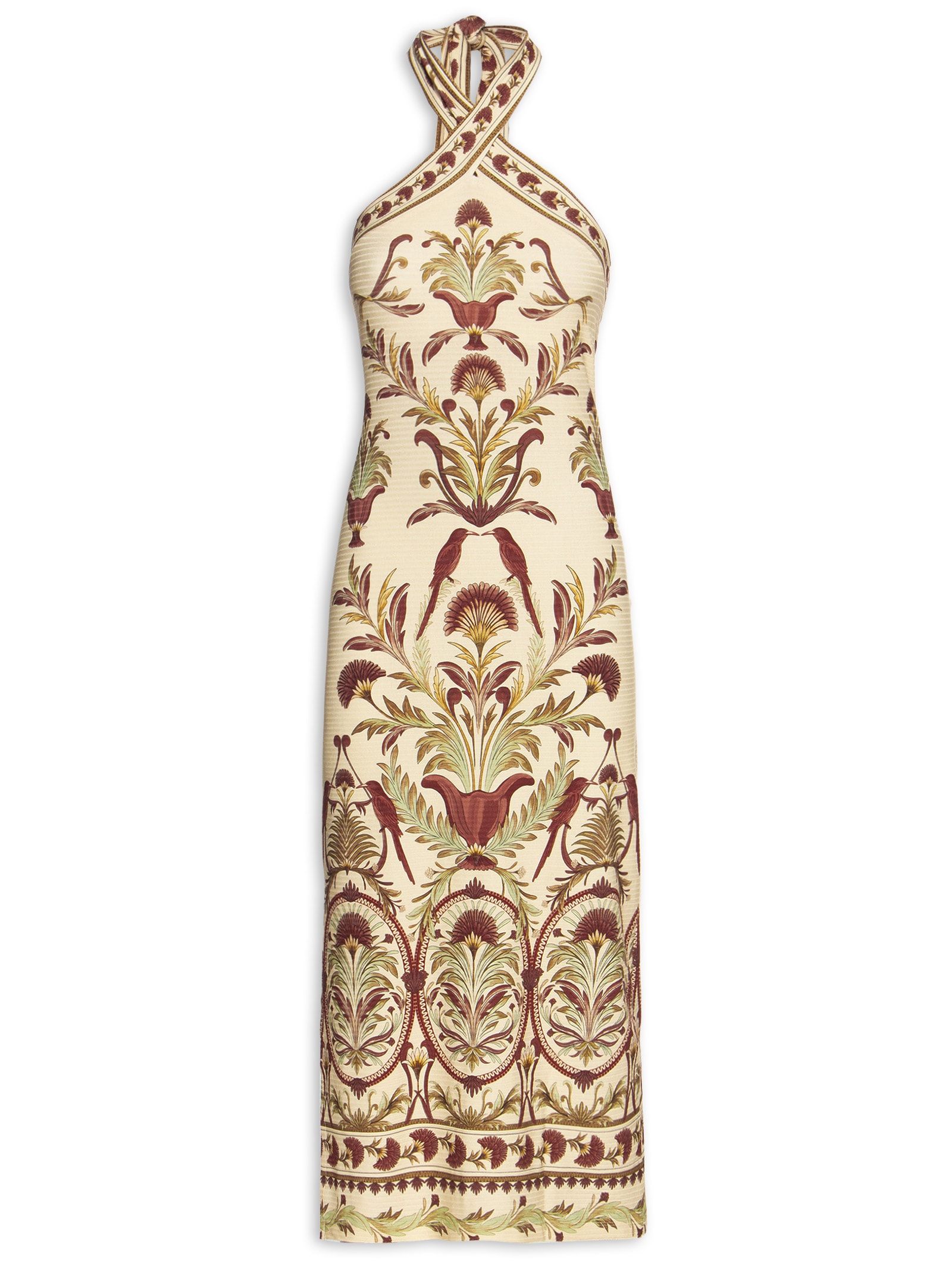 Vestido Midi Jardim Louise Bege Farm