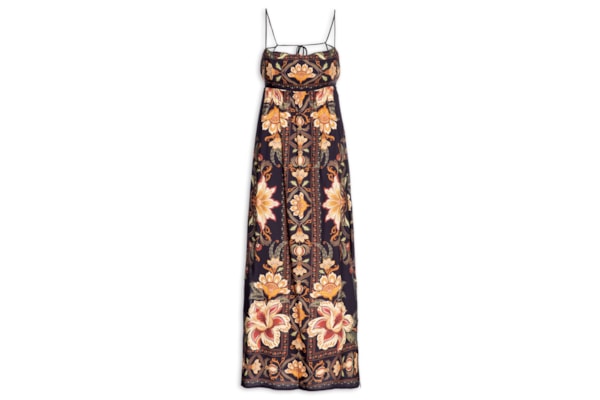 Vestido Midi Jardim Majestoso - Preto