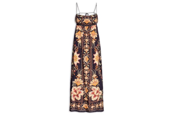 Vestido Midi Jardim Majestoso - Preto