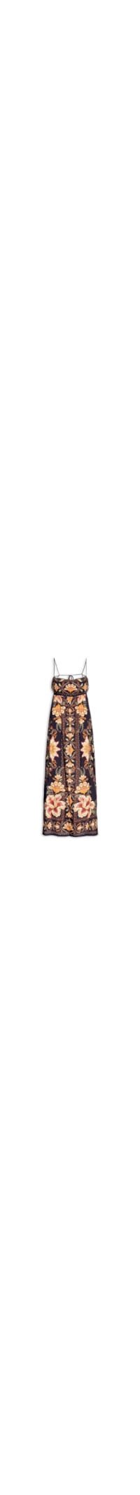 Vestido Midi Jardim Majestoso - Preto