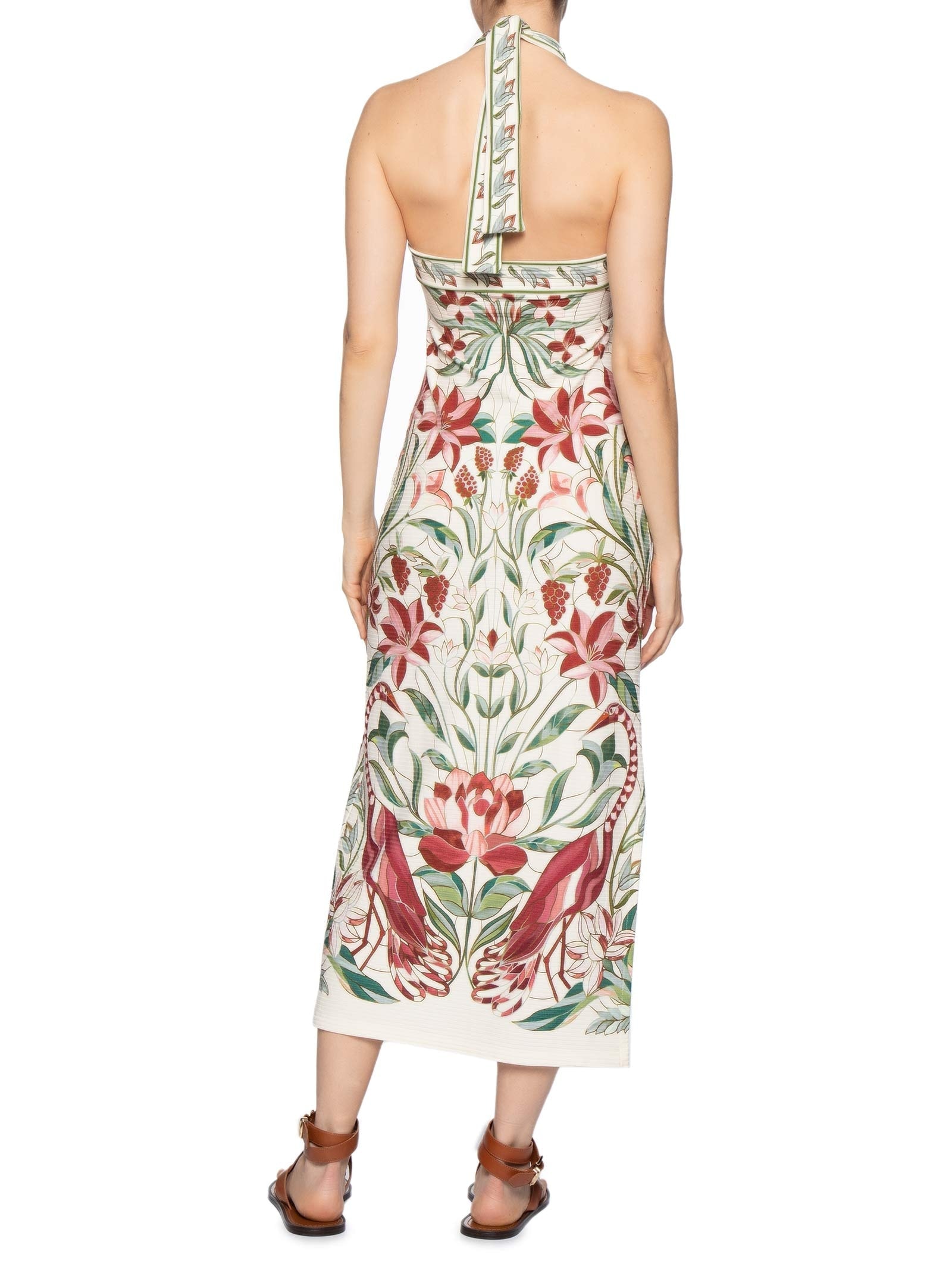 Vestido Midi Jardim Vitral Branco Farm
