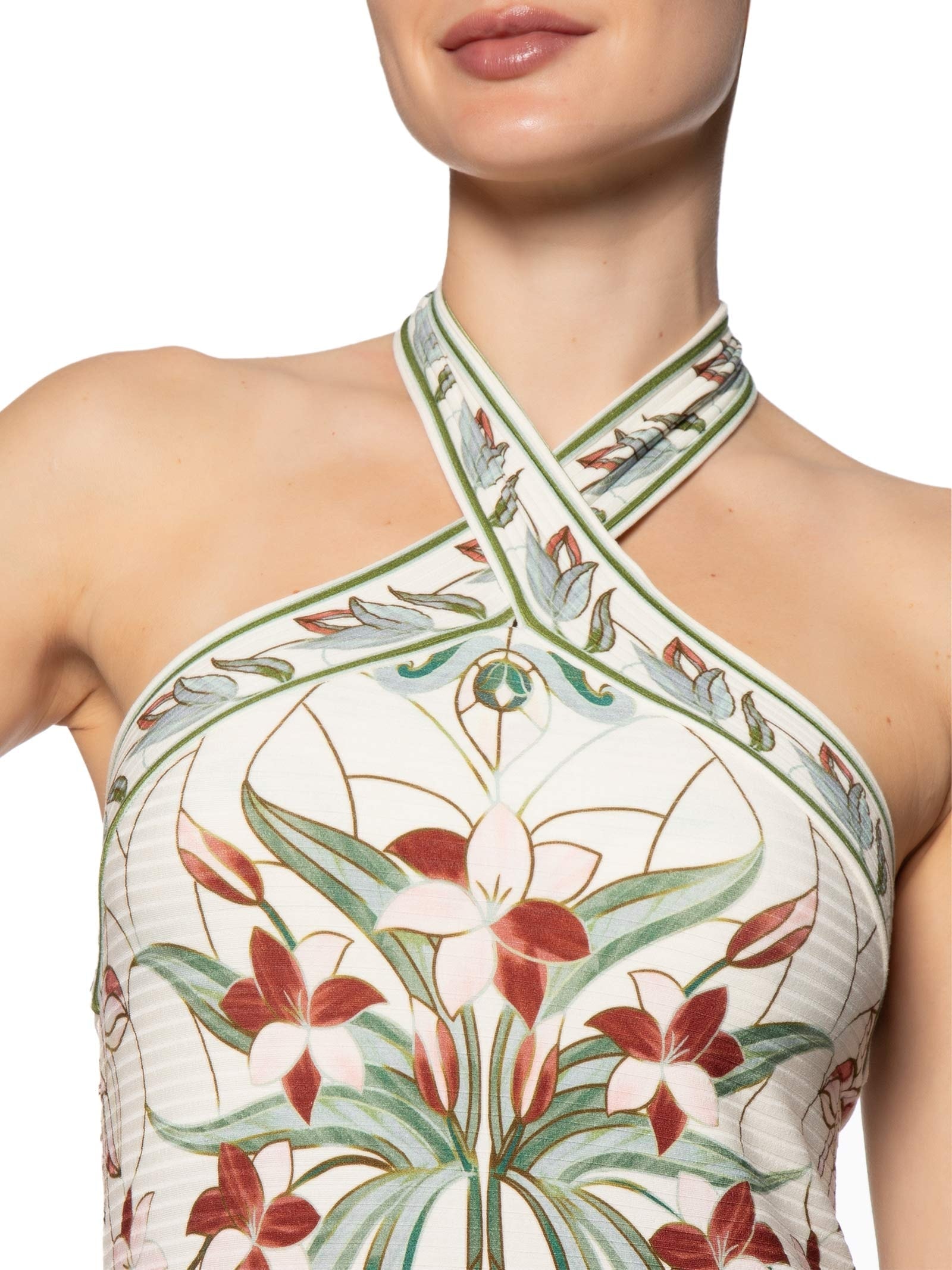 Vestido Midi Jardim Vitral – Branco Farm