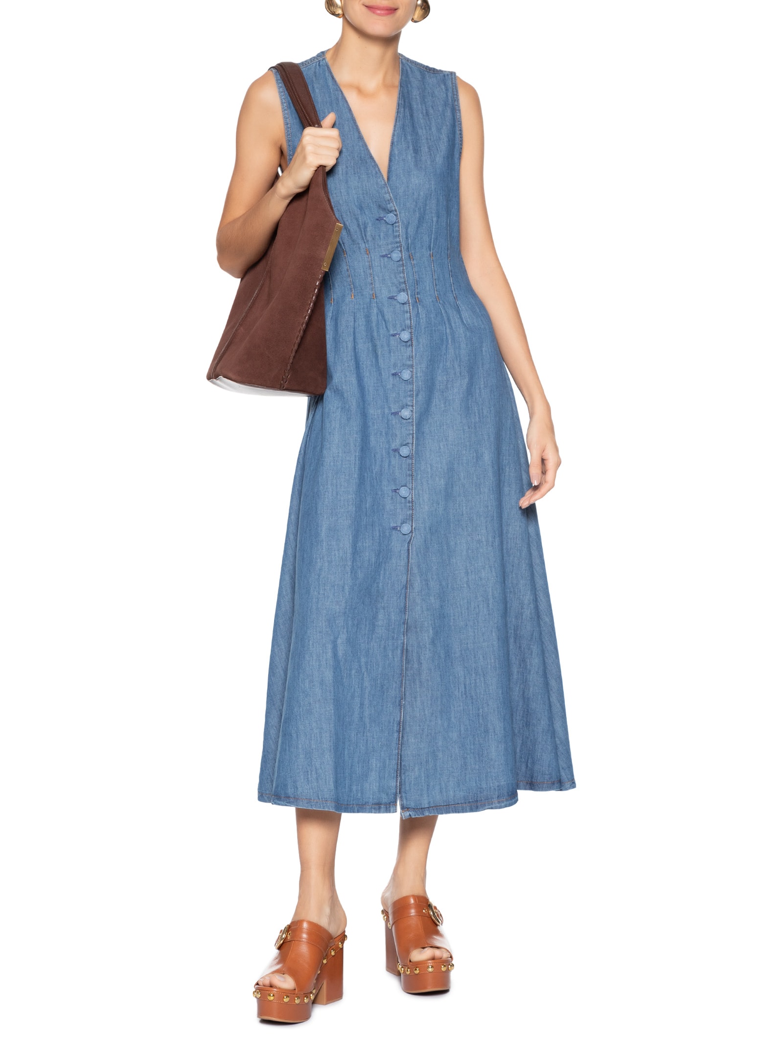 Vestido Midi Joaquina Azul Le Lis