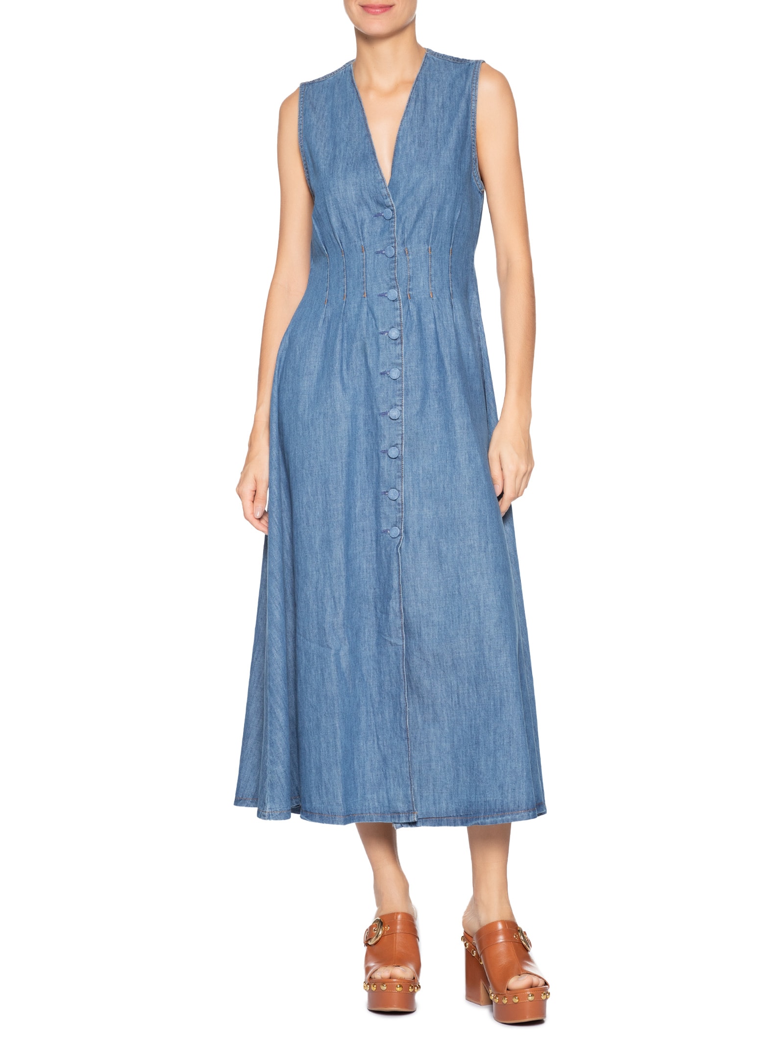 Vestido Midi Joaquina Azul Le Lis