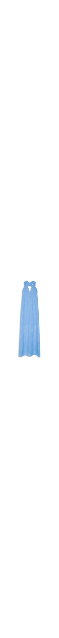 Vestido Midi Laise Bordado - Azul