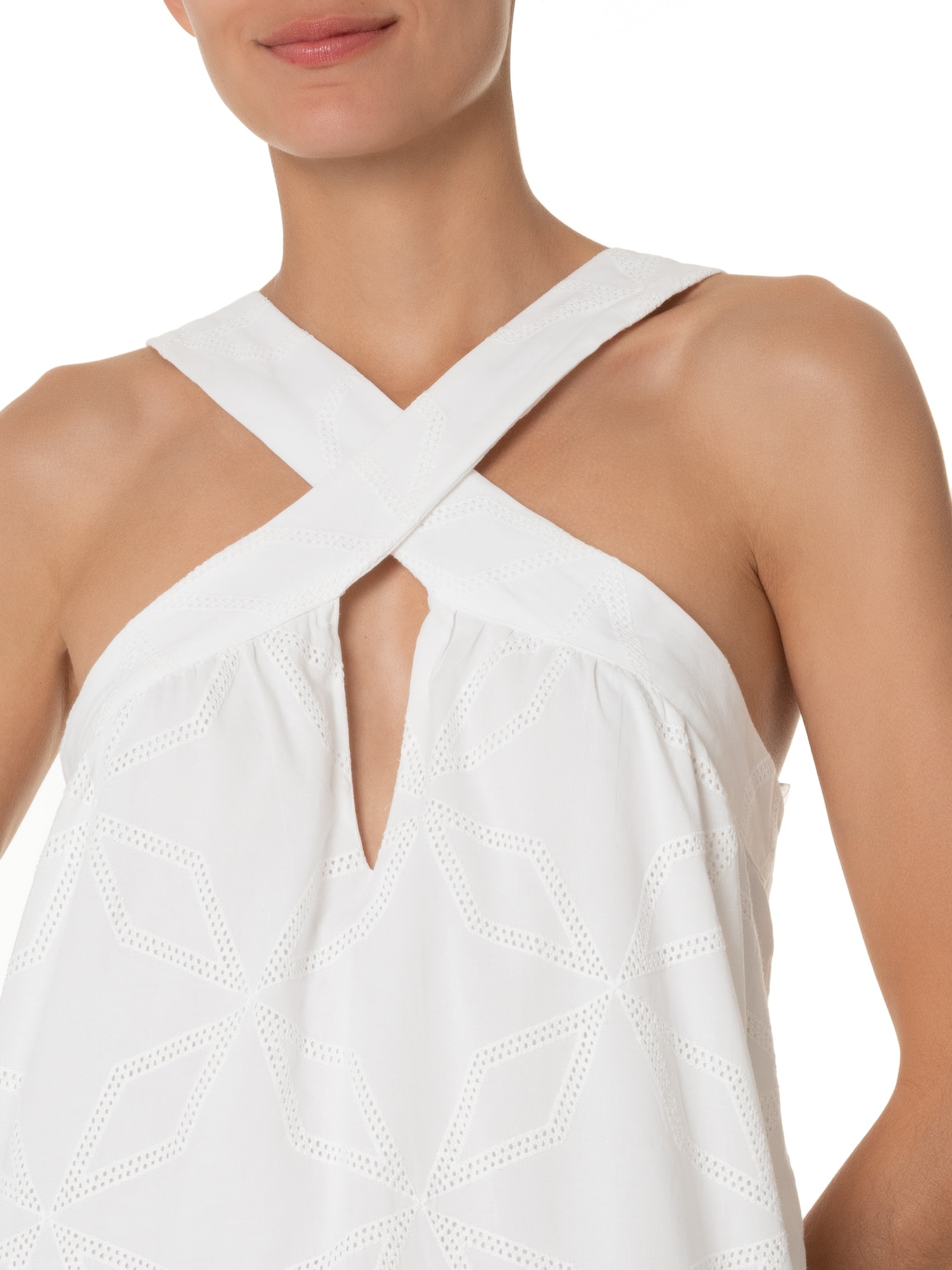 Vestido Midi Laise Bordado Branco  Dress To