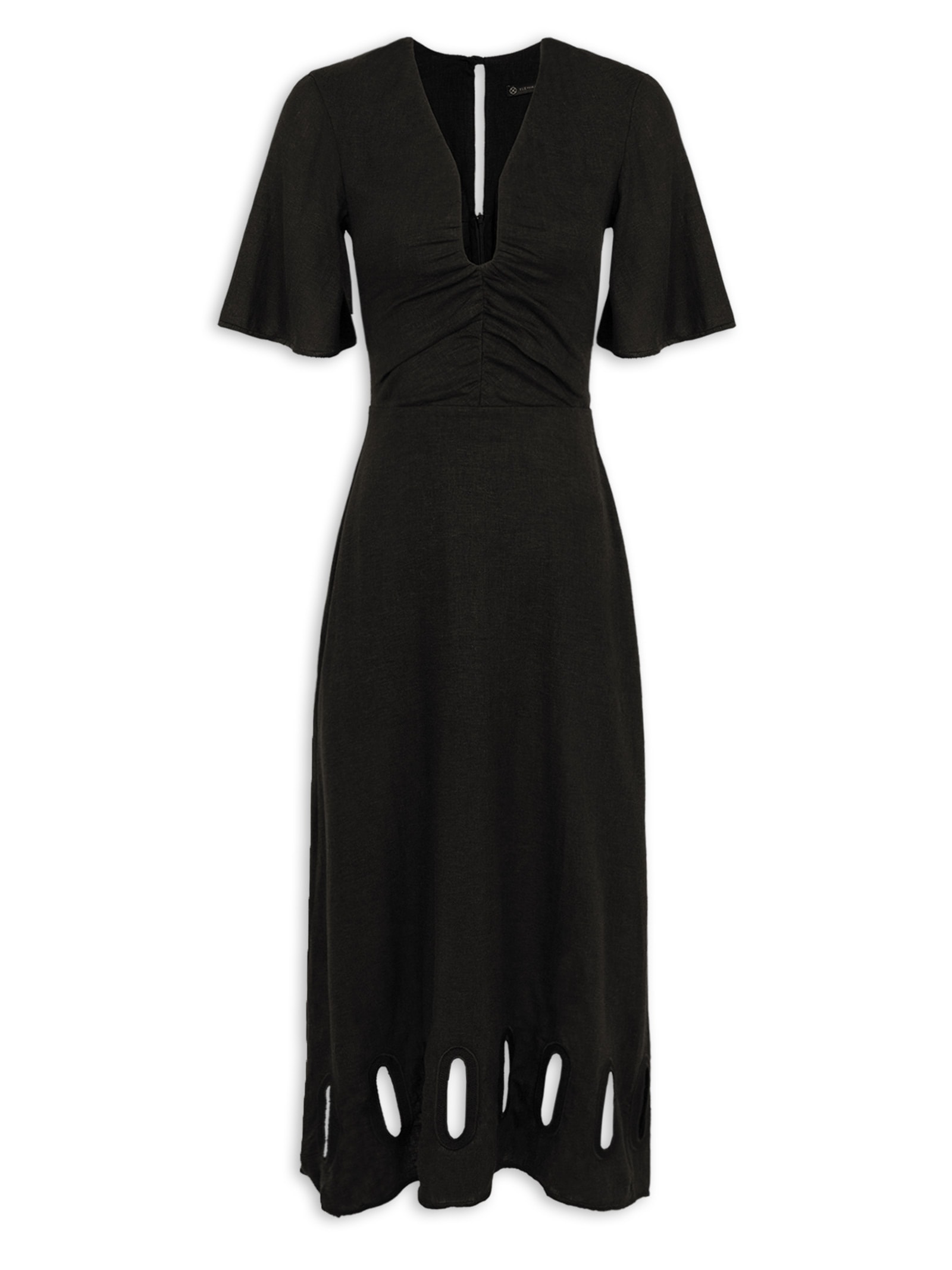 Vestido Midi Laura Dtl - Preto - Vix