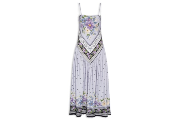 Vestido Midi Lenço Alina - Roxo