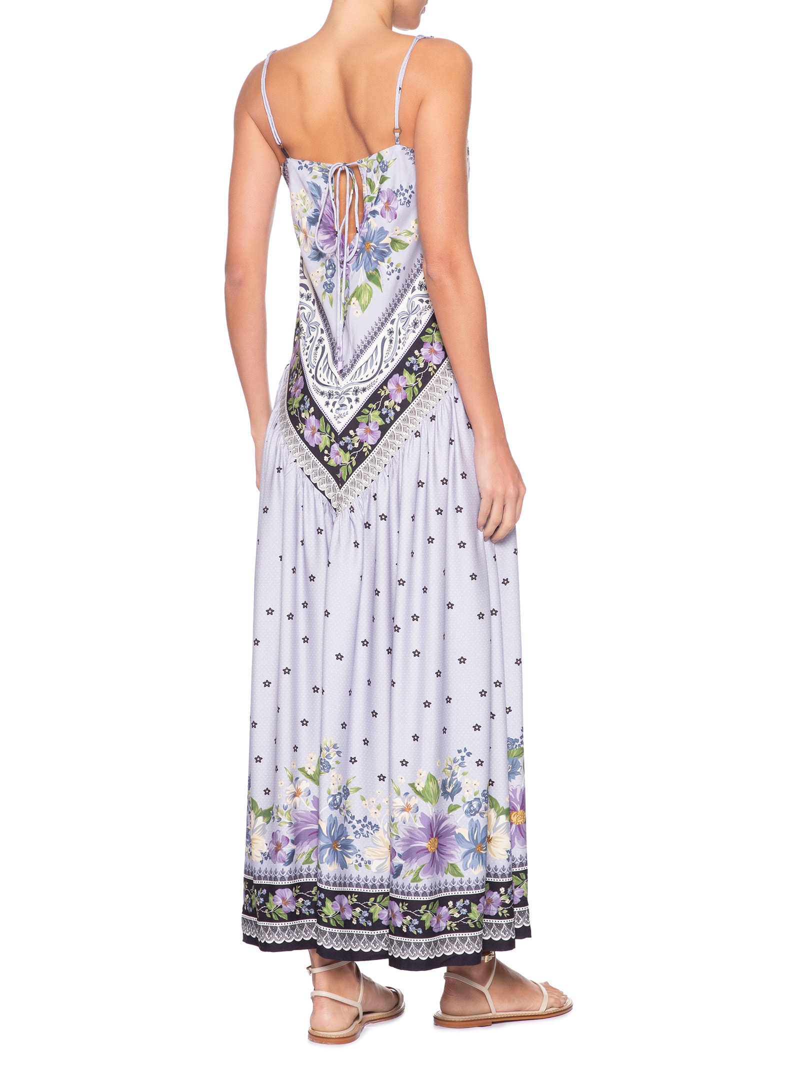 Vestido Midi Lenço Alina Roxo Farm