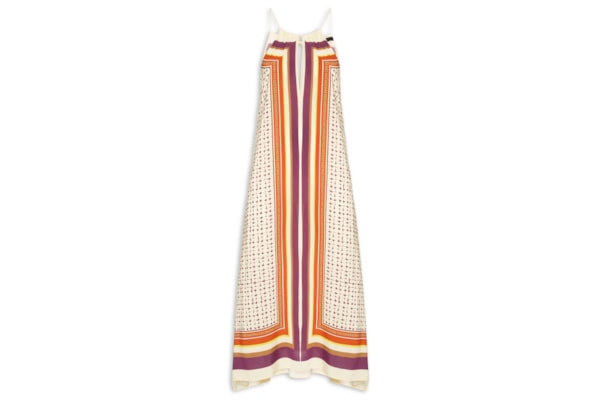 Vestido Midi Lenço Cobogo - Bege