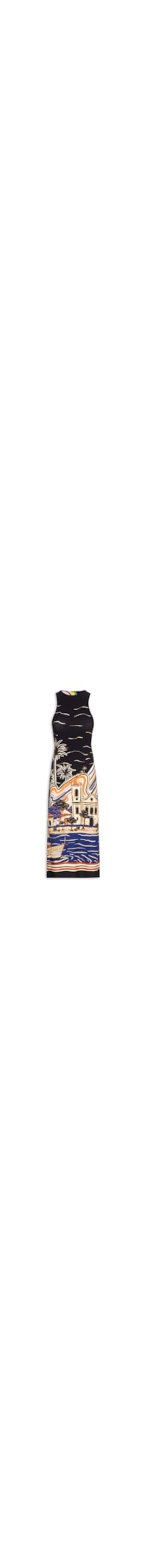 Vestido Midi Lenço Paraty - Preto