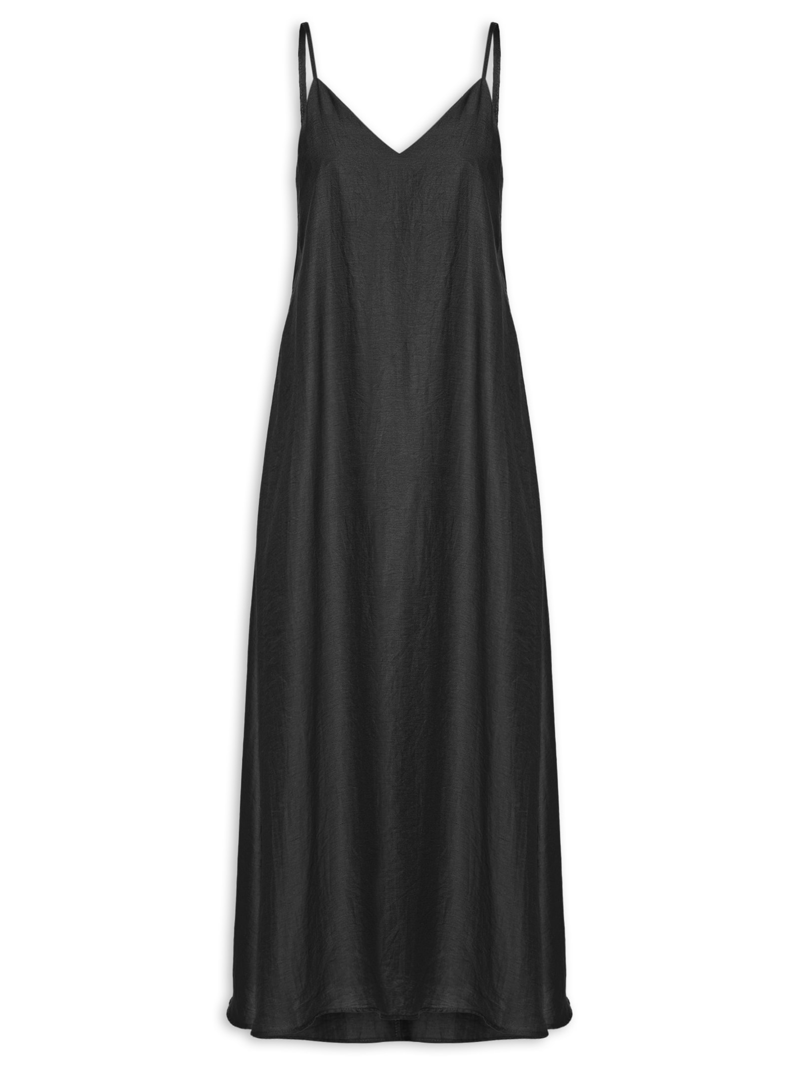 Vestido Midi Leve Alcinha Preto Basiq