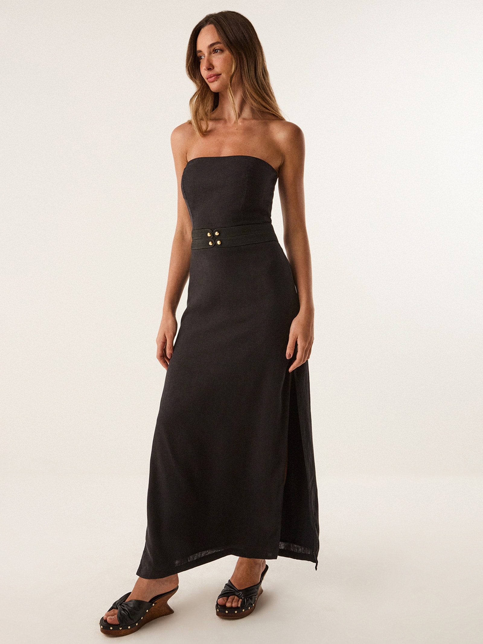 Vestido Midi Lian Det Preto Vix