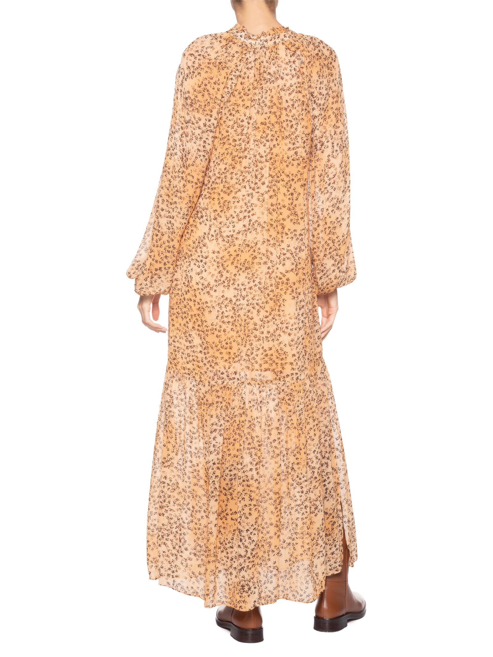 Vestido Midi Liberty Skin Bege Animale