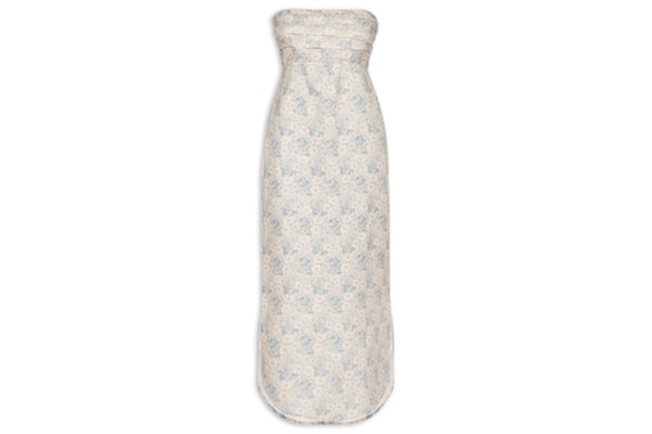 Vestido Midi Linho Estampa Melissa - Azul