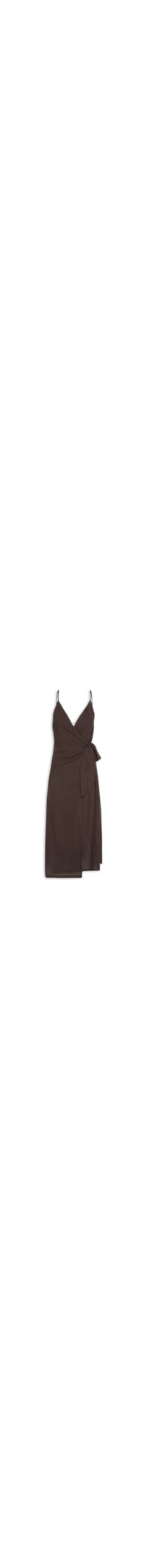 Vestido Midi Linho - Marrom
