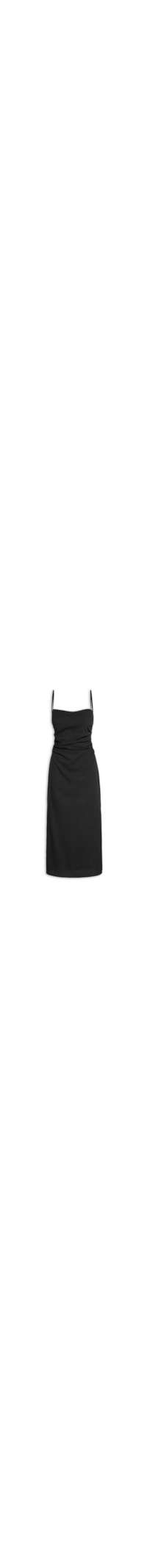 Vestido Midi Linho - Preto