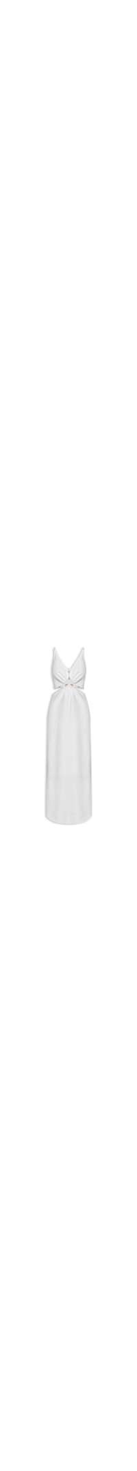 Vestido Midi Linho Vazado - Branco