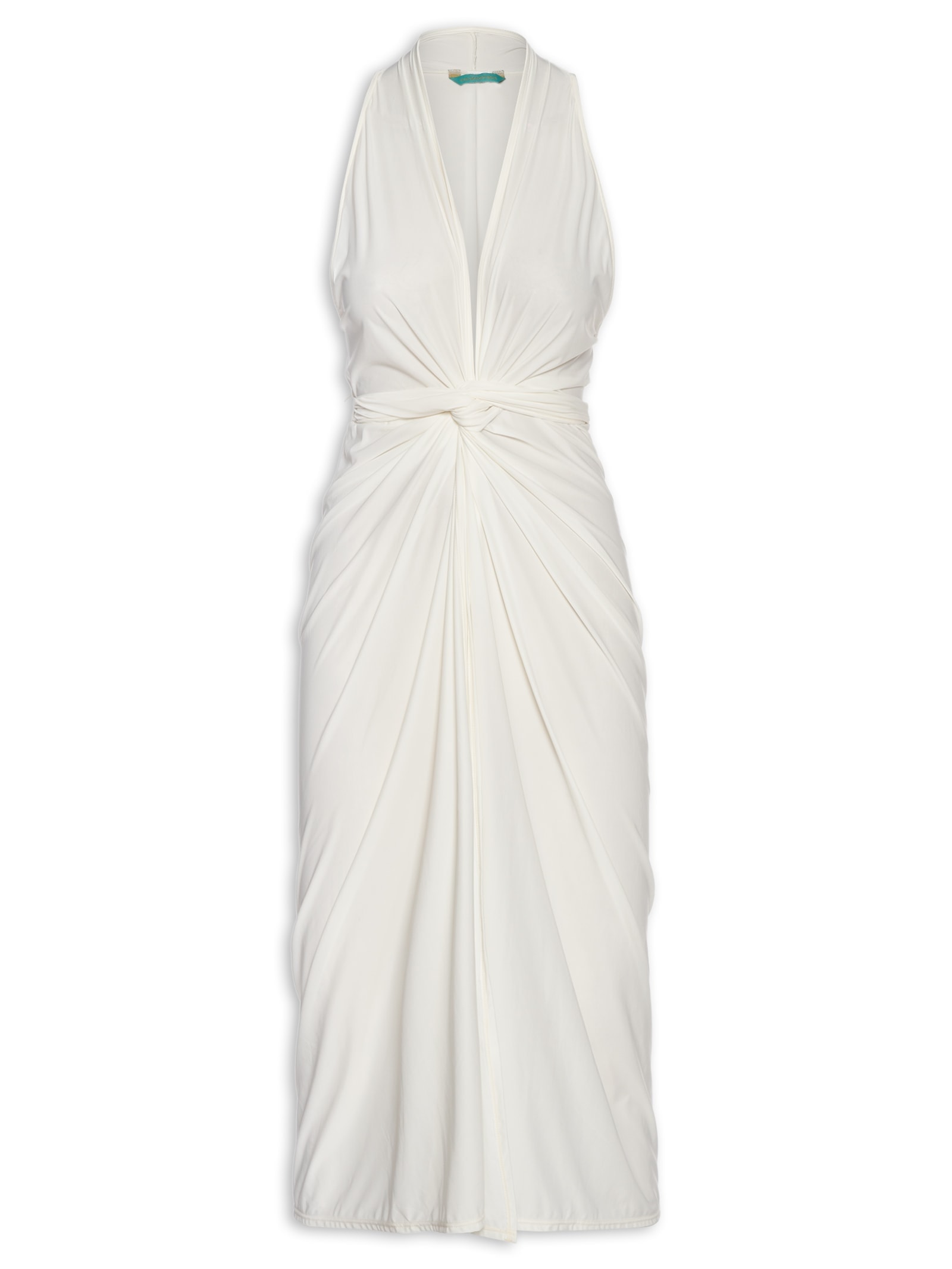 Vestido Midi Liso Branco   Cia Marítima