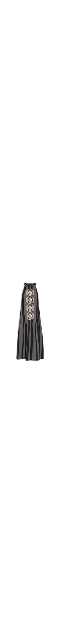 Vestido Midi Listra Bordado Instante - Preto