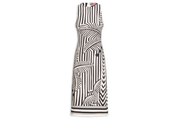 Vestido Midi Listra Tropical - Preto