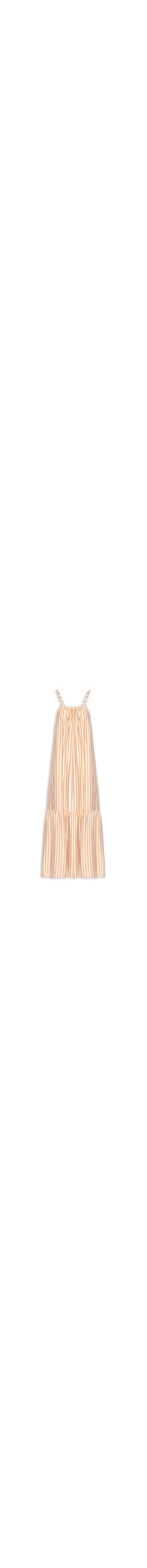 Vestido Midi Listrado - Bege
