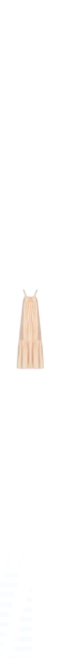 Vestido Midi Listrado - Bege