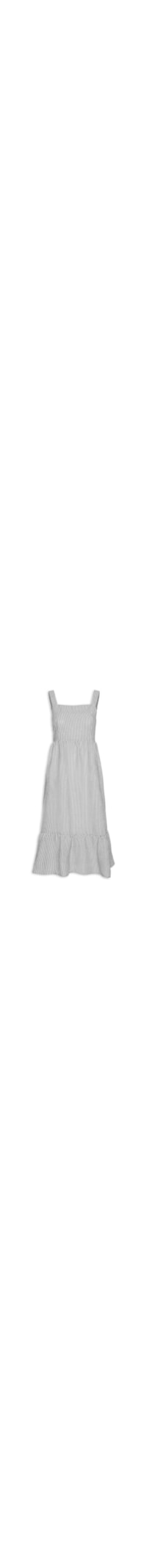 Vestido Midi Listrado - Preto
