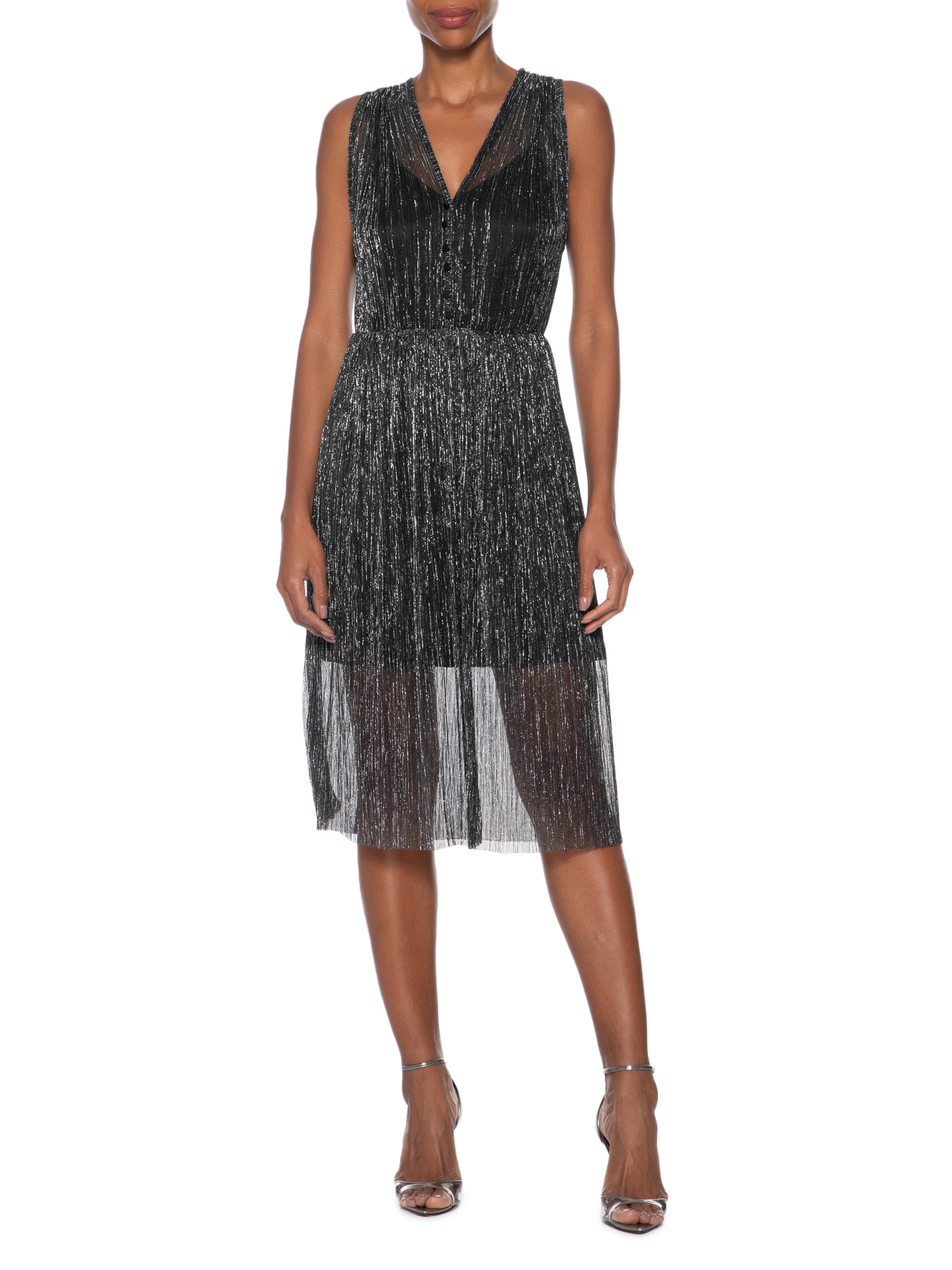 Vestido Midi Luréx Preto Market 33