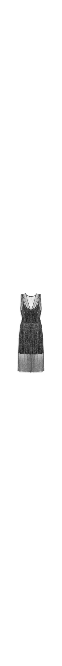 Vestido Midi Luréx - Preto