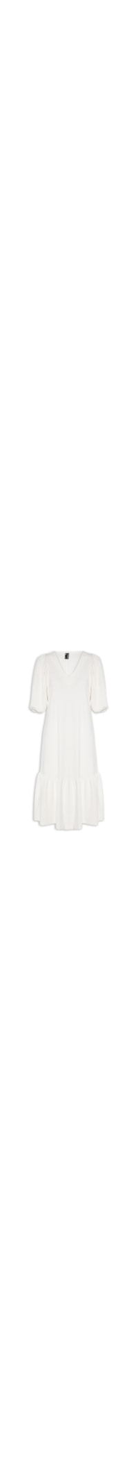 Vestido Midi Malha Texturizada - Off White