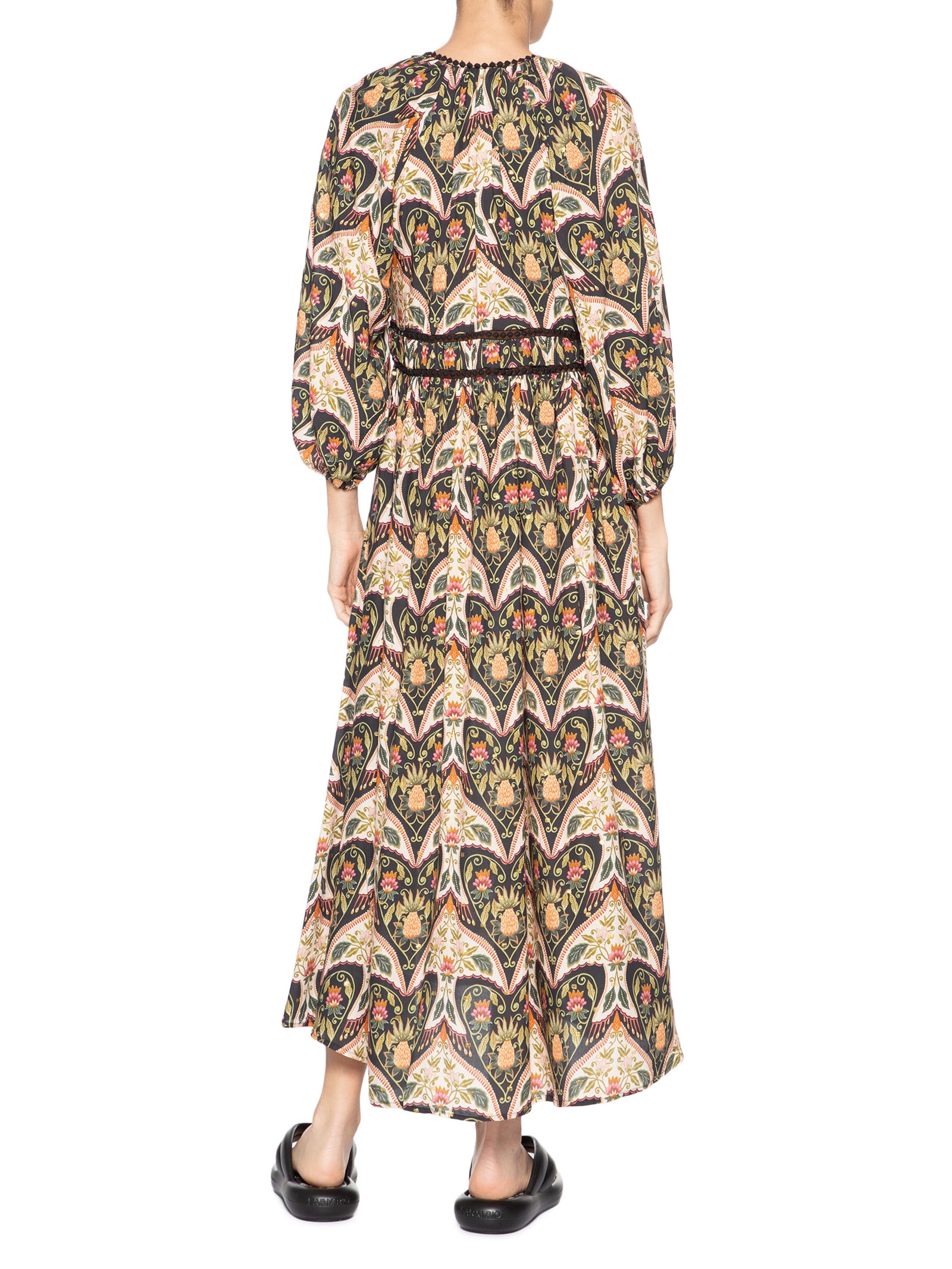 Vestido Midi Manga Andorinha Verde Farm