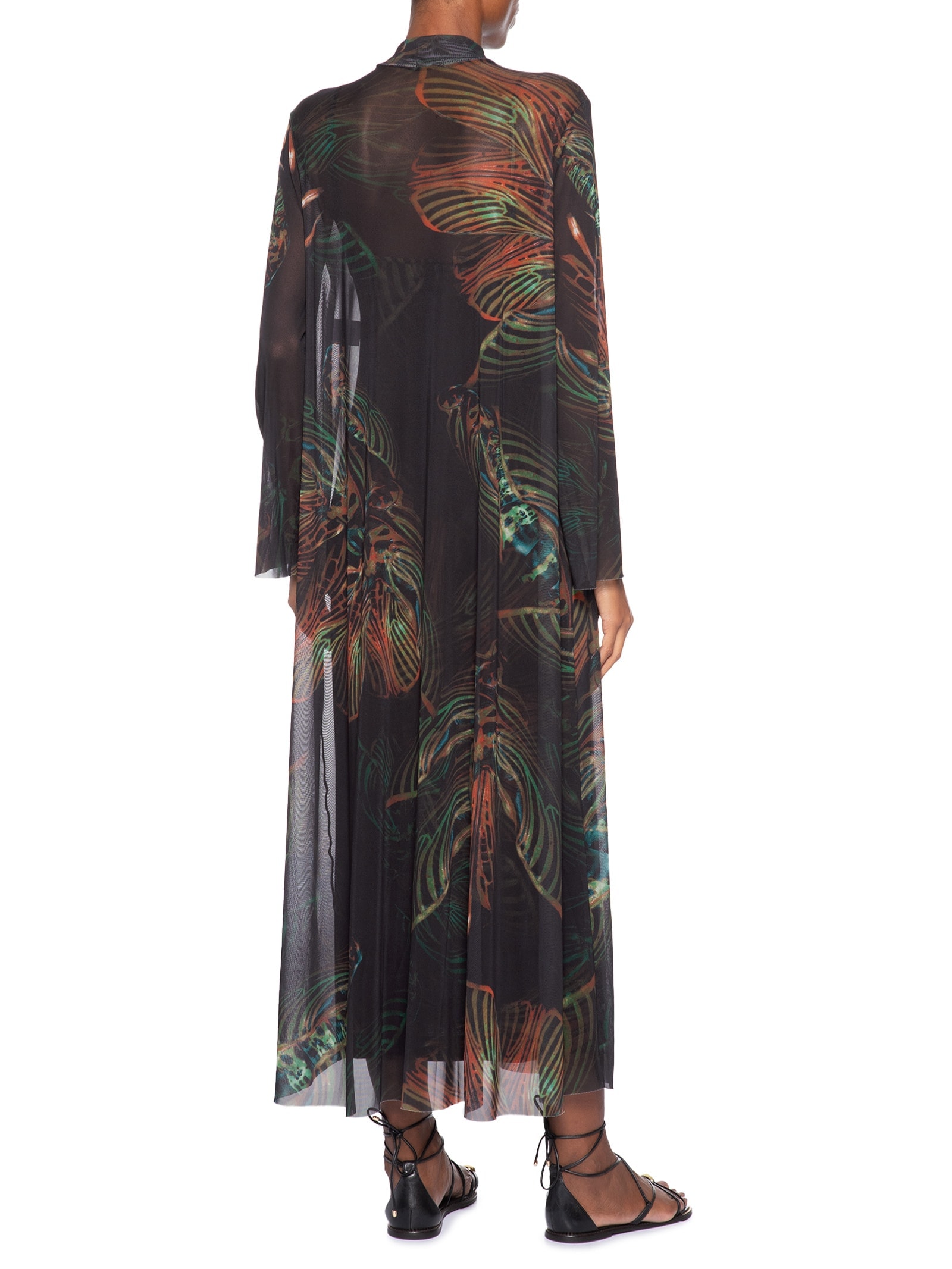 Vestido Midi Manga Longa Tule Pupa Preto Osklen