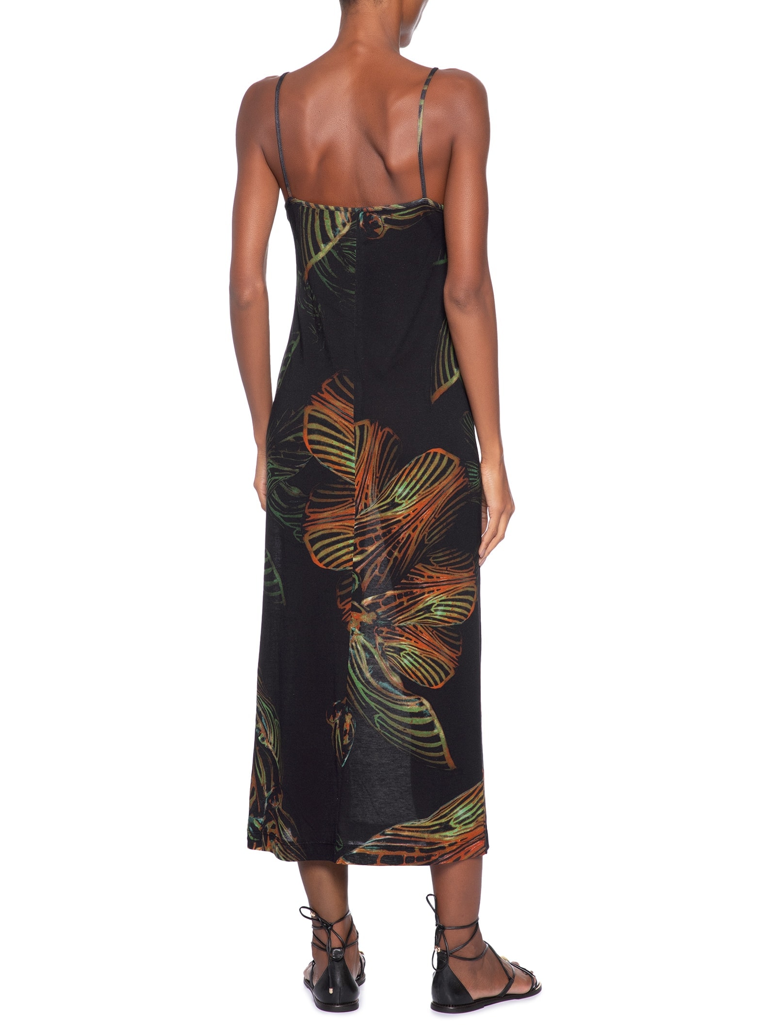 Vestido Midi Manga Longa Tule Pupa Preto Osklen